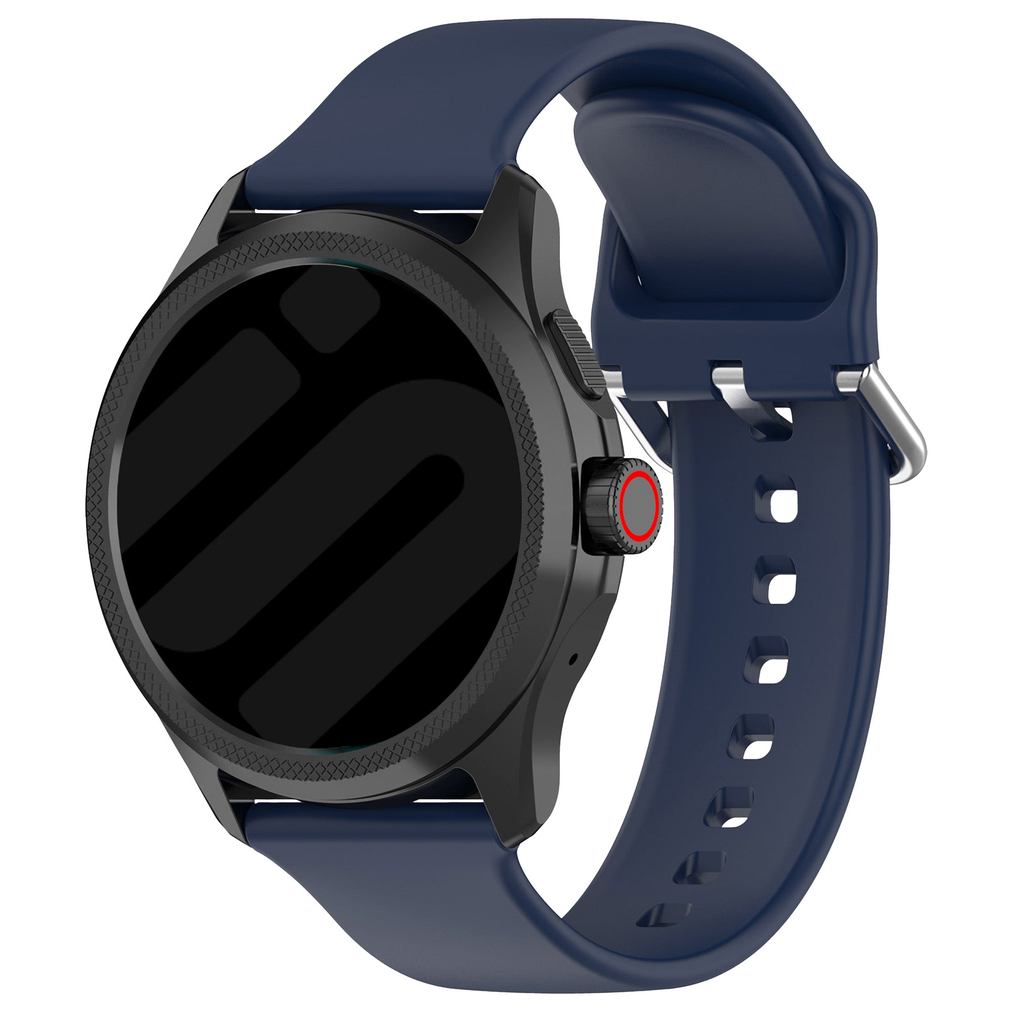 Bracelet silicone avec boucle universel 24mm (bleu foncé)