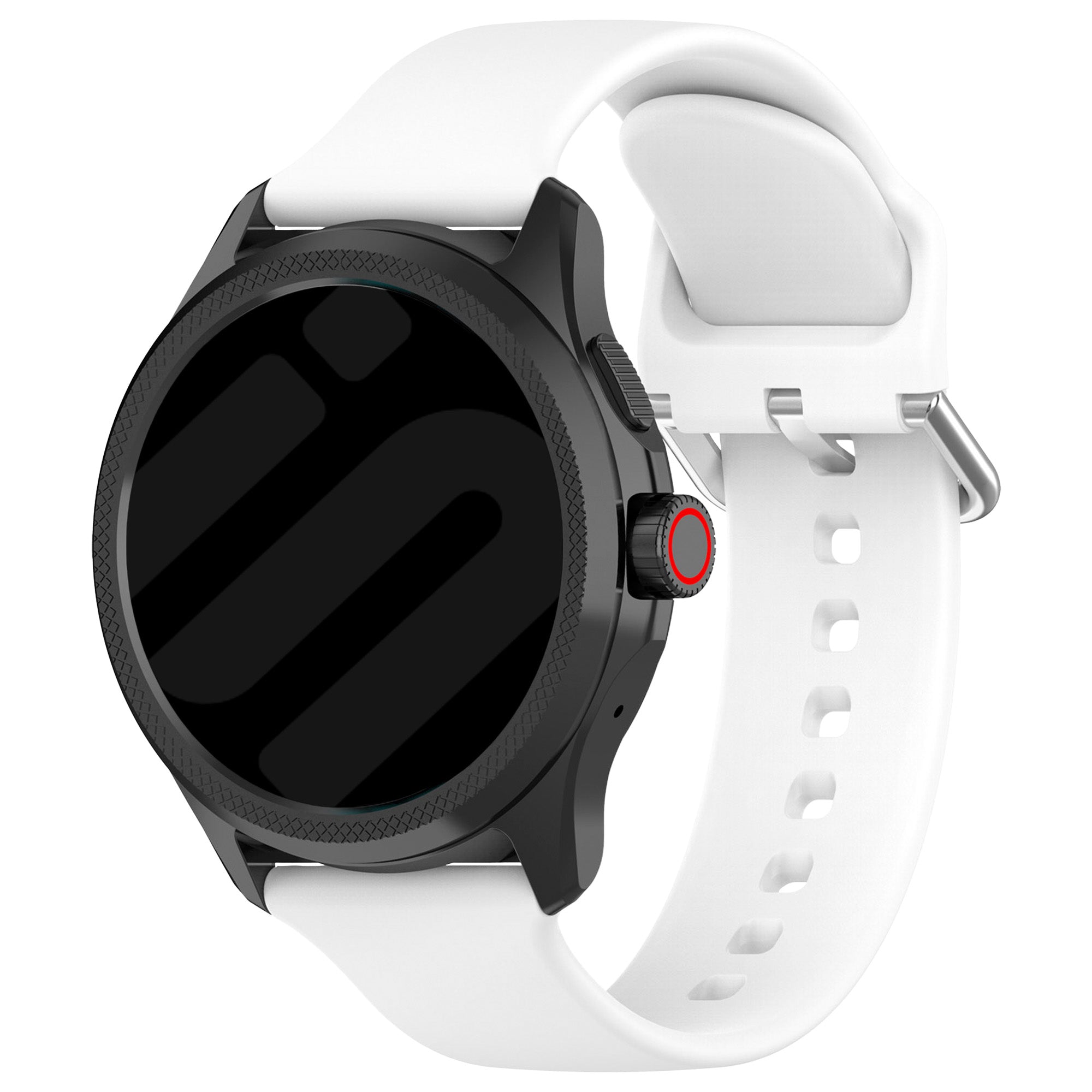 Bracelet silicone avec boucle universel 24mm (blanc)