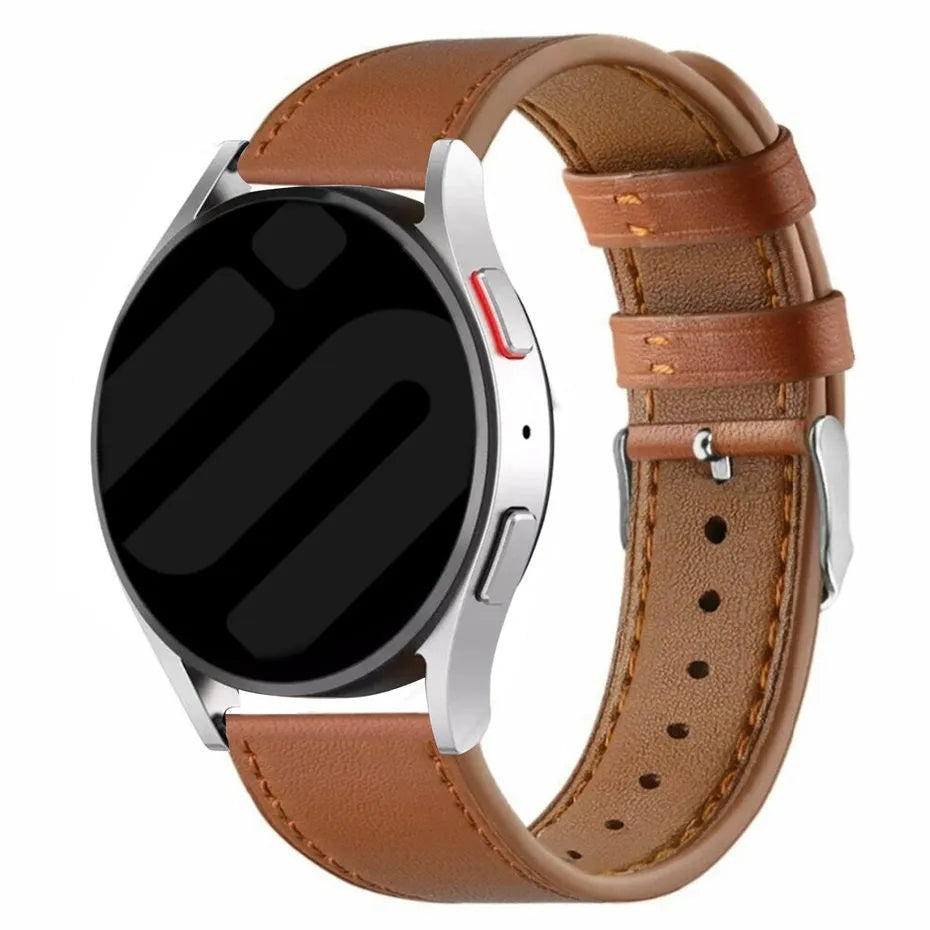 Bracelet cuir moderne Oppo Watch X (marron)