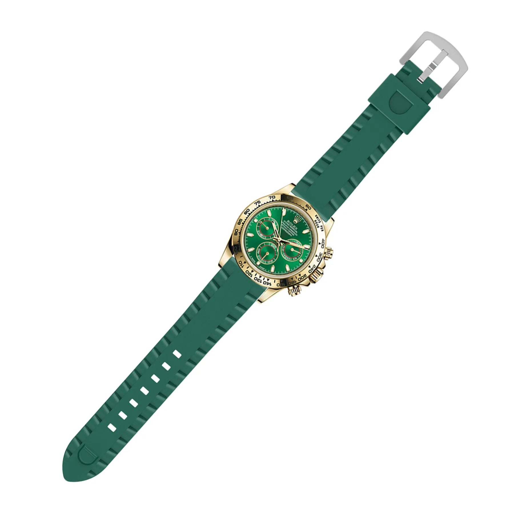 Bracelet silicone ondulé Coros Apex 4 - 46mm (vert)