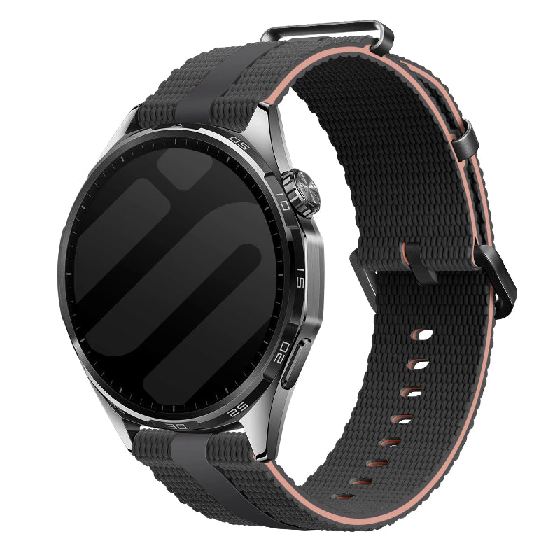 Bracelet active silicone Oppo Watch X2 Mini (noir/rose clair)