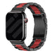 Bracelet acier Apple Watch (noir/rouge)