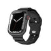 Bracelet silicone armure Apple Watch (noir)