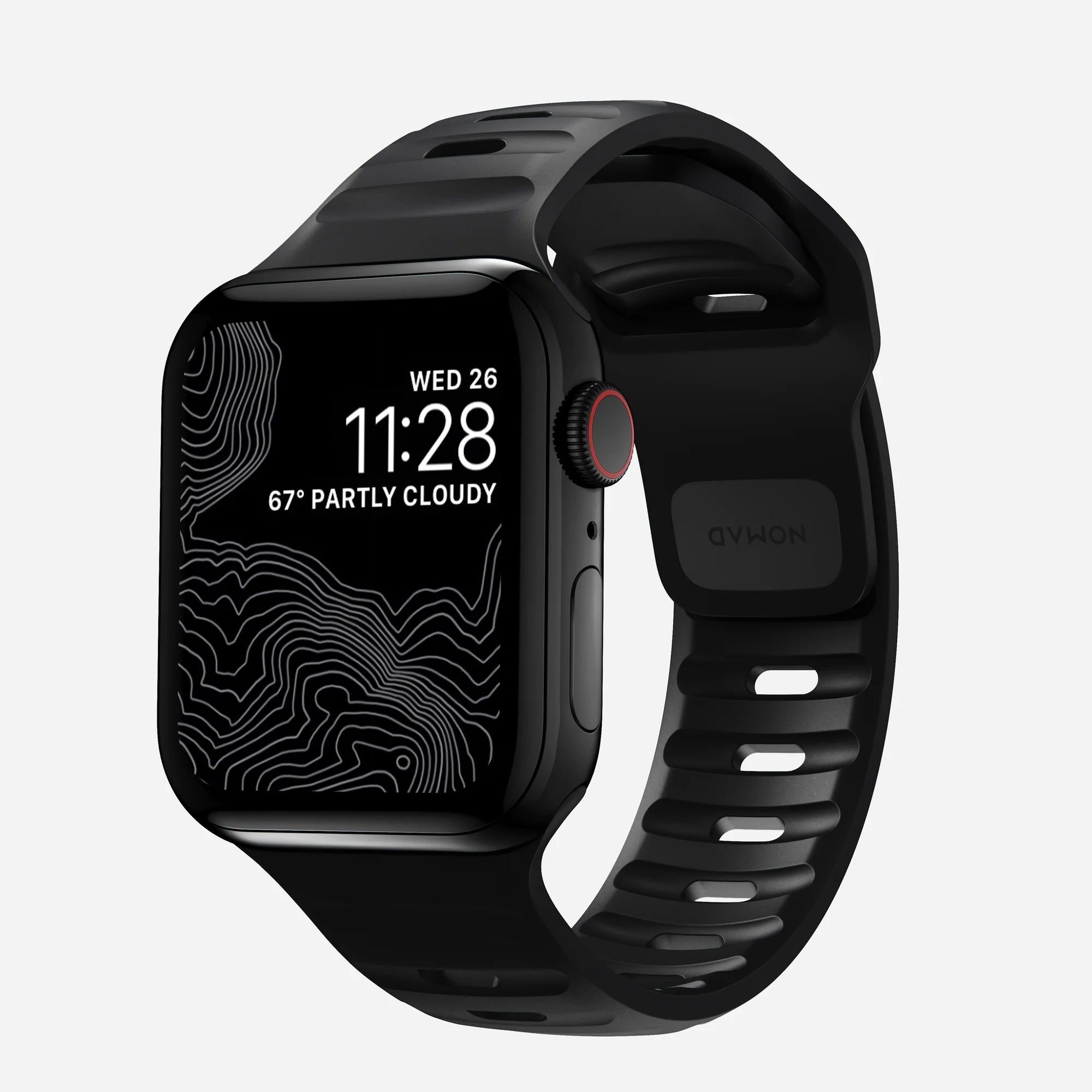 Nomad Bracelet silicone sport Apple Watch (noir)