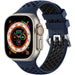 Bracelet à boucle sport Apple Watch (bleu foncé/noir)