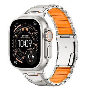 apple watch titanium mecha band titanium orange