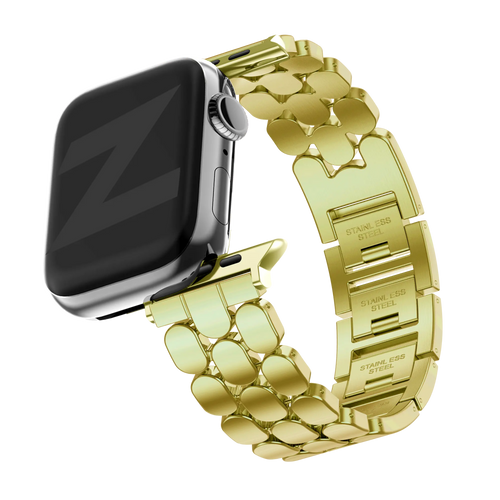 Bandz Bracelet acier 'Oval' Apple Watch (or)