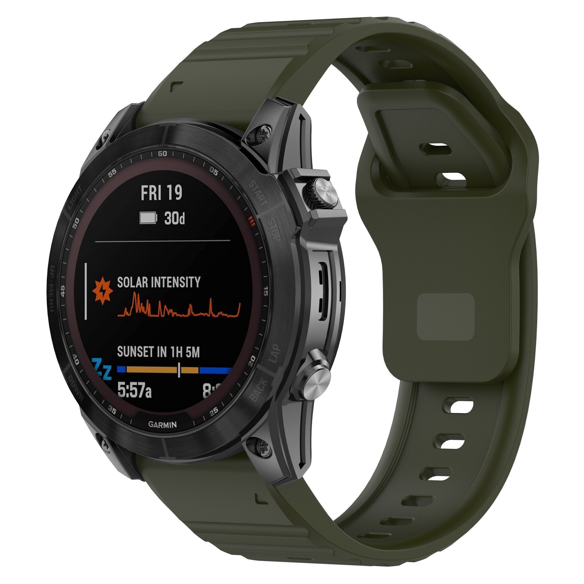 Garmin Descent MK3i - 51mm Outdoor Silicone Strap (Army Green)