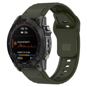 Bracelet silicone 'Outdoor' Garmin Forerunner 970 (vert militaire)