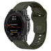 Bracelet silicone robuste Garmin Forerunner 745 (vert armée)