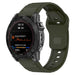 Bracelet silicone Outdoor Garmin Quatix 8 - 47mm (vert militaire)