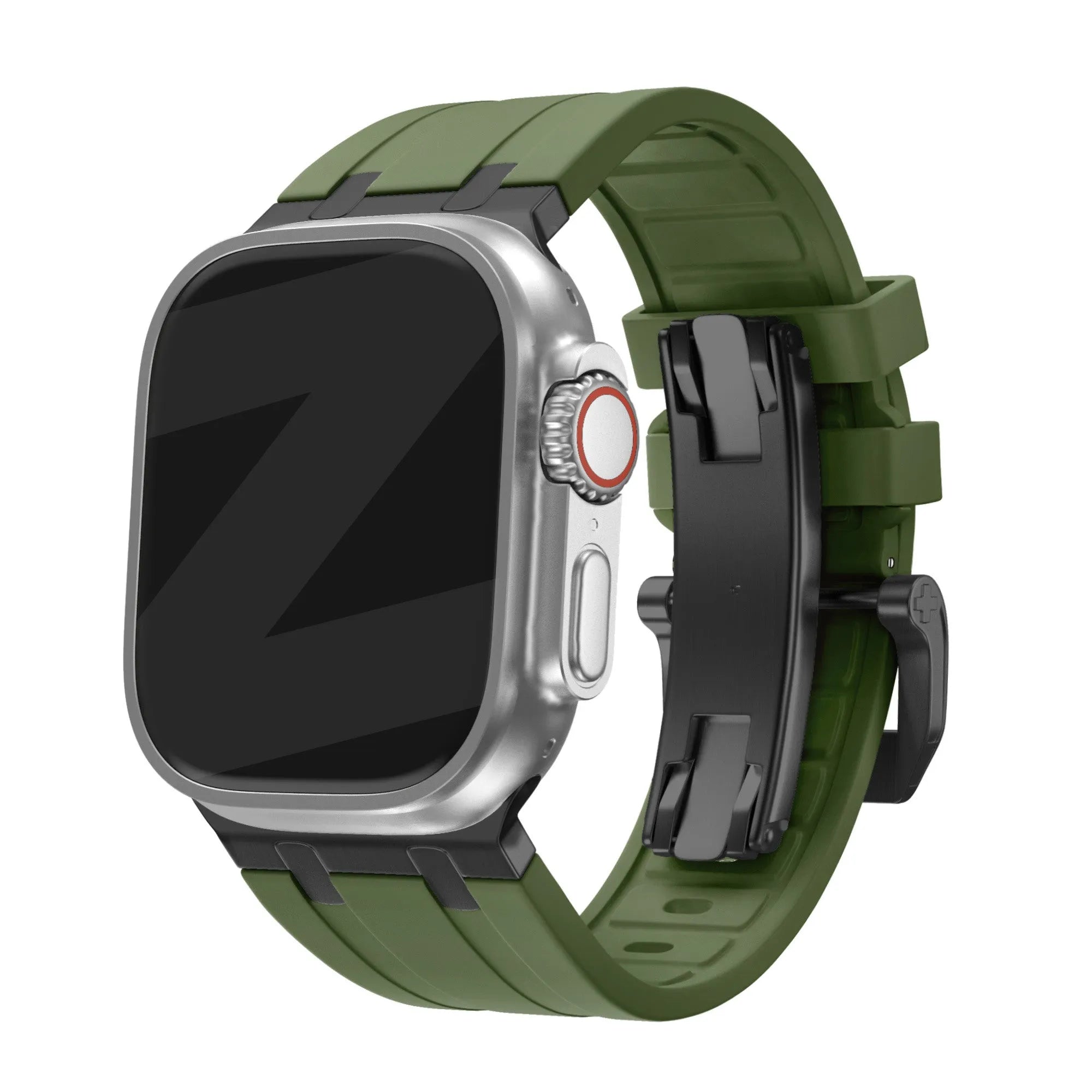 Bandz Bracelet silicone 'Luxe Liquid' Apple Watch (vert/noir)