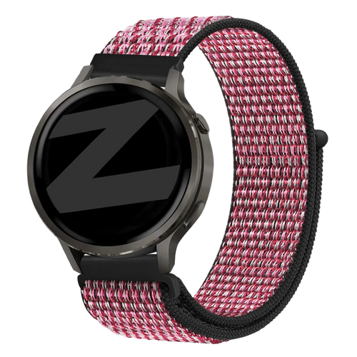 Bandz Garmin Vivomove Luxe Nylon Loop Strap (Crimson Berry)
