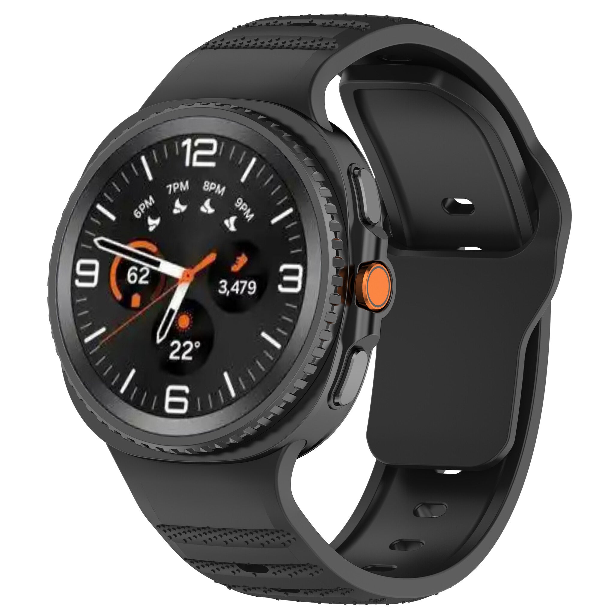Bracelet silicone Outdoor Samsung Galaxy Watch 8 - 40mm (noir)