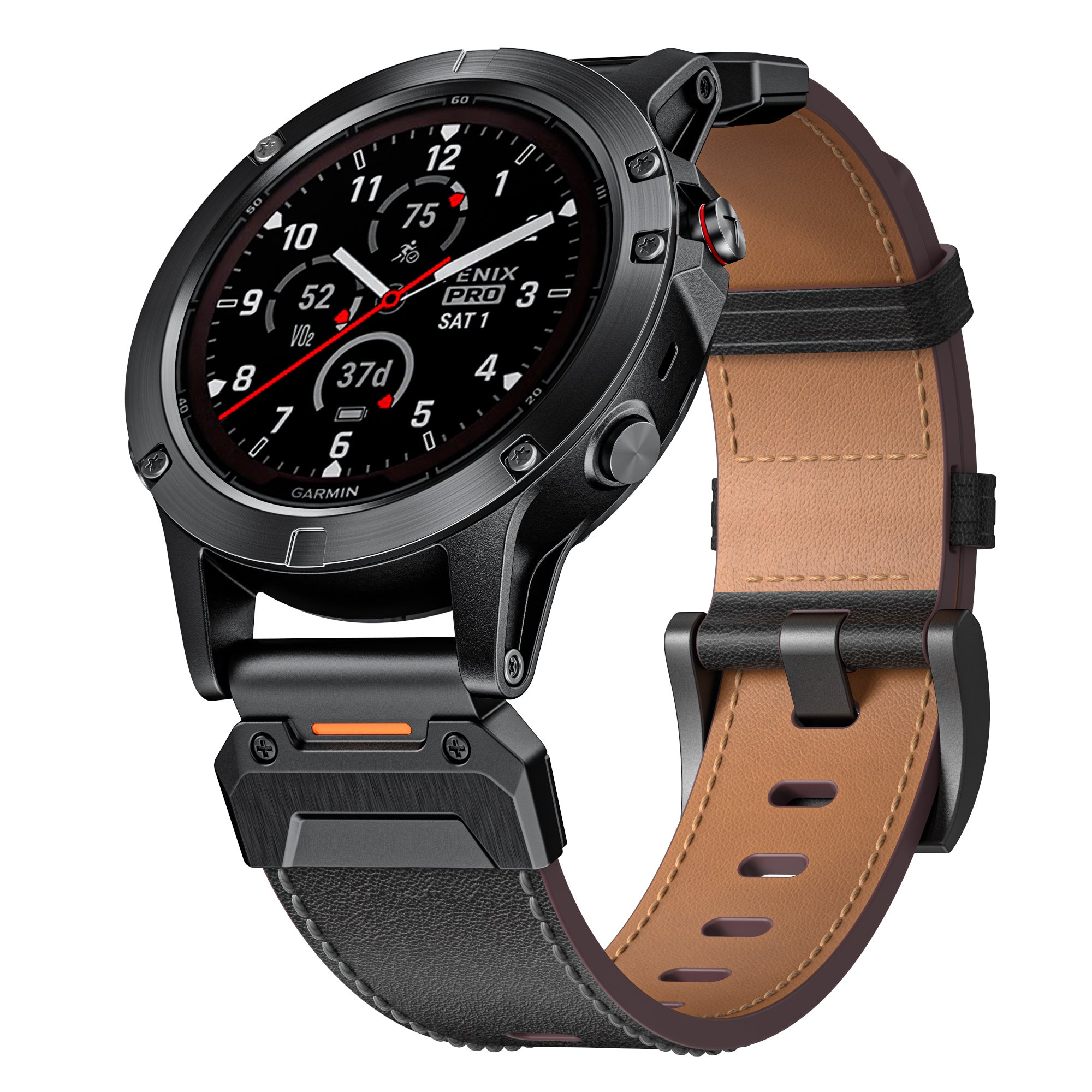 Garmin Forerunner 745 Genuine Leather Strap (Black)