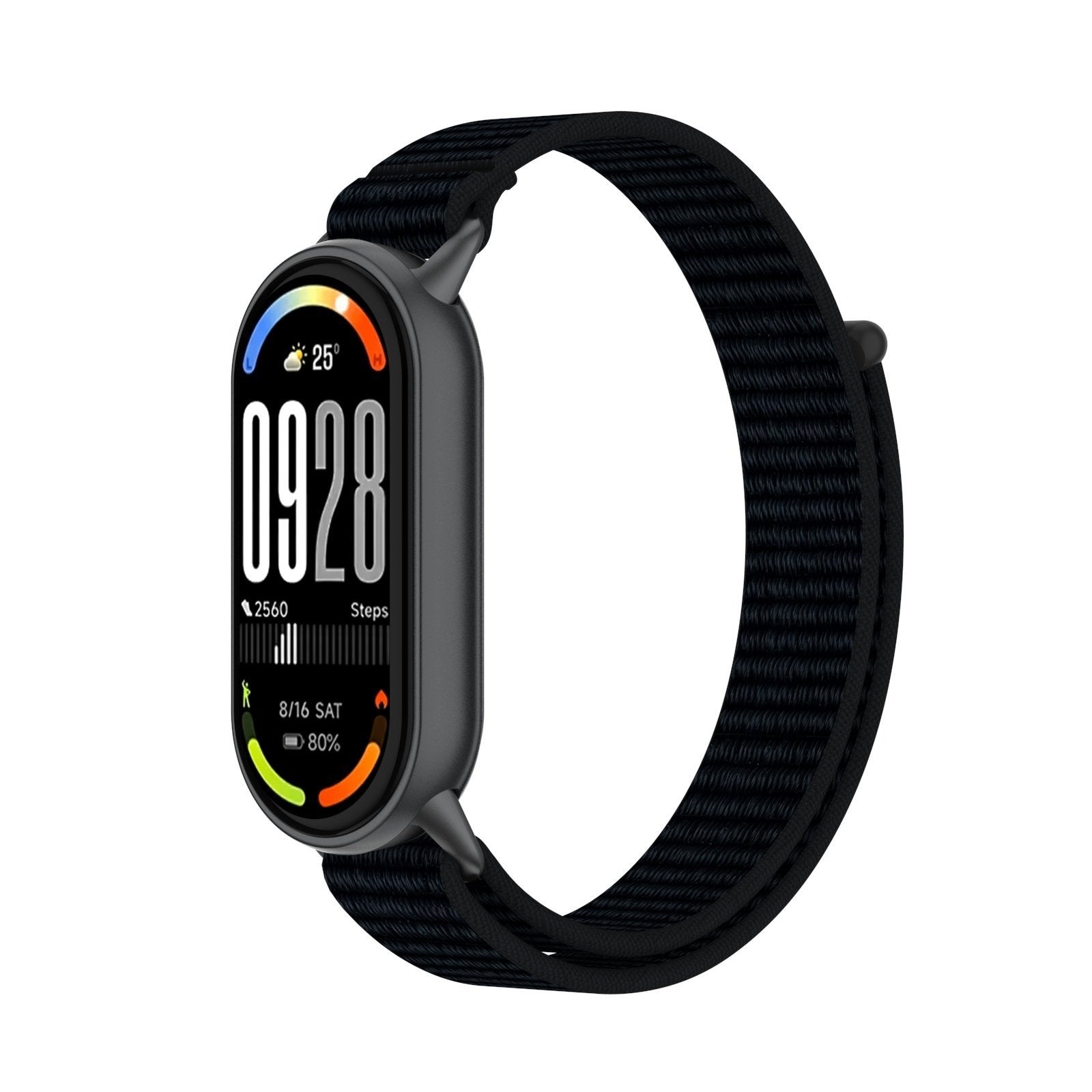 Bracelet nylon moderne Xiaomi Smart Band 10 (noir)