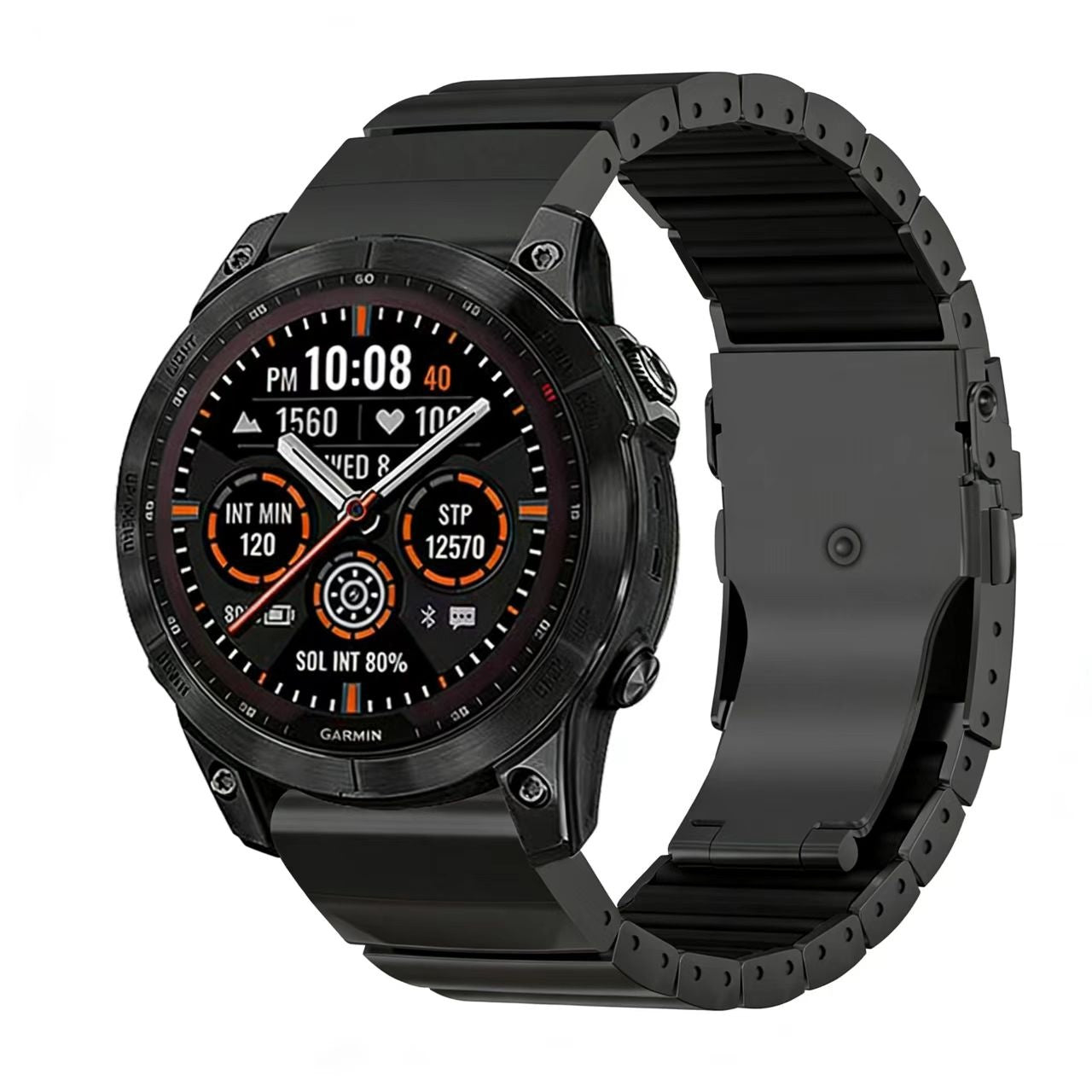 Bracelet titane hybride Garmin Fenix 6x (noir)
