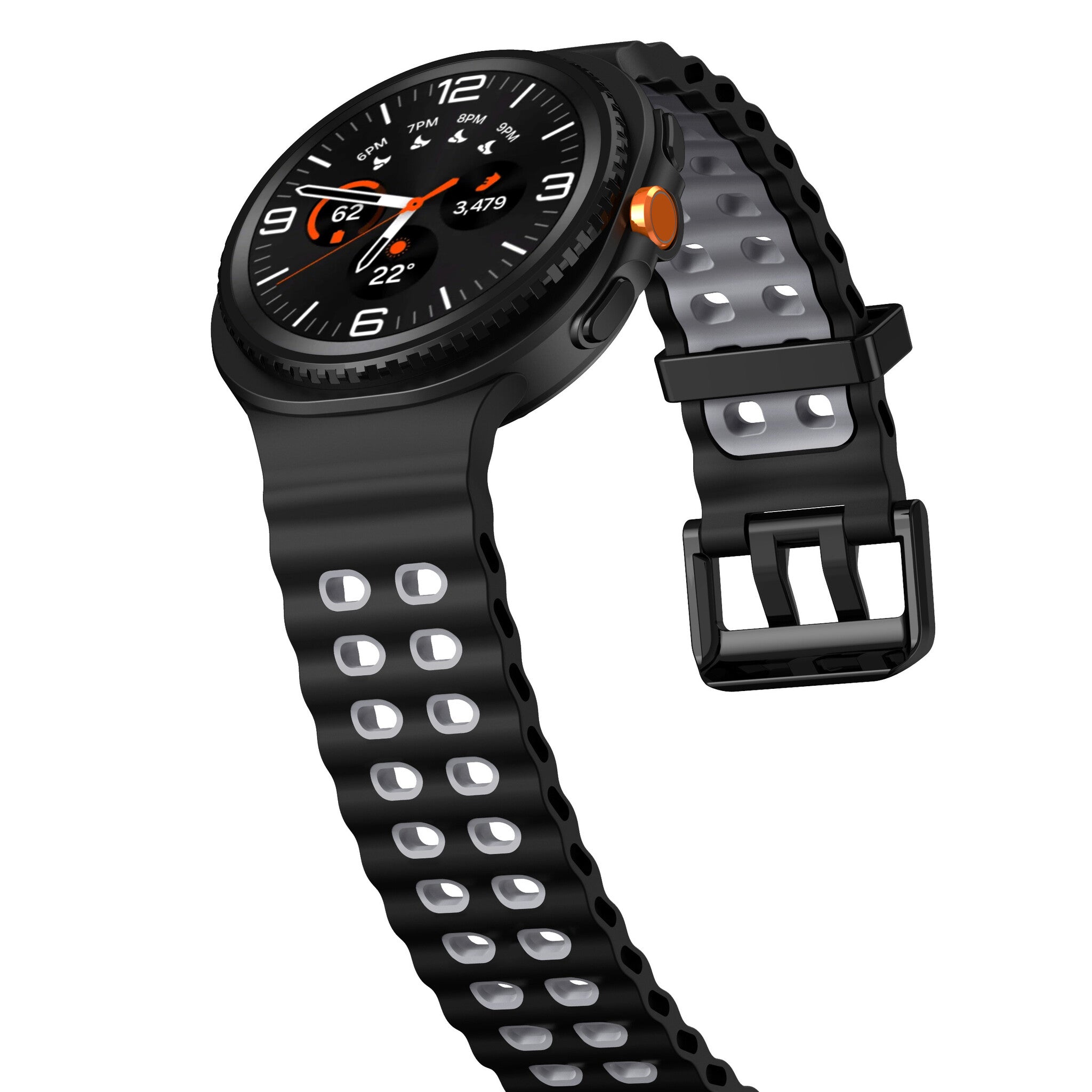 Samsung Galaxy Watch 8 - 40mm Ocean Strap (Black/Grey)
