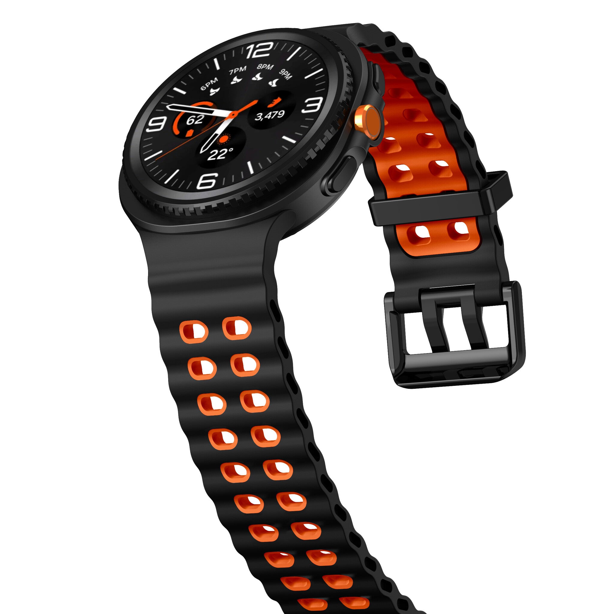 Bracelet Ocean Samsung Galaxy Watch 8 Classic (noir/orange)