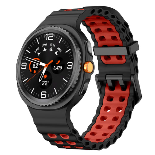 Bracelet Ocean Samsung Galaxy Watch 8 - 40mm (noir/rouge)