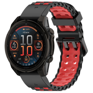 Bracelet sport ondulé Garmin Approach S70 - 47mm (noir/rouge)