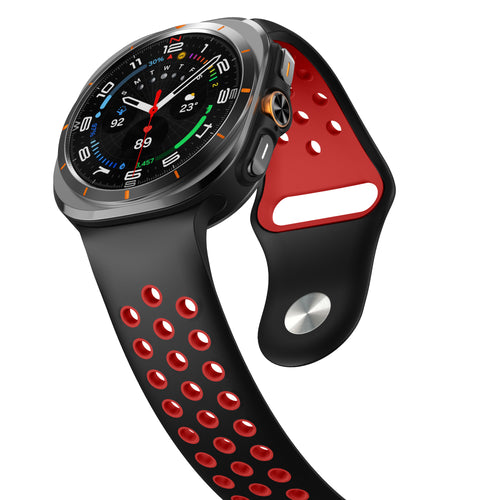 Bracelet sport Samsung Galaxy Watch Ultra 2 (noir/rouge)