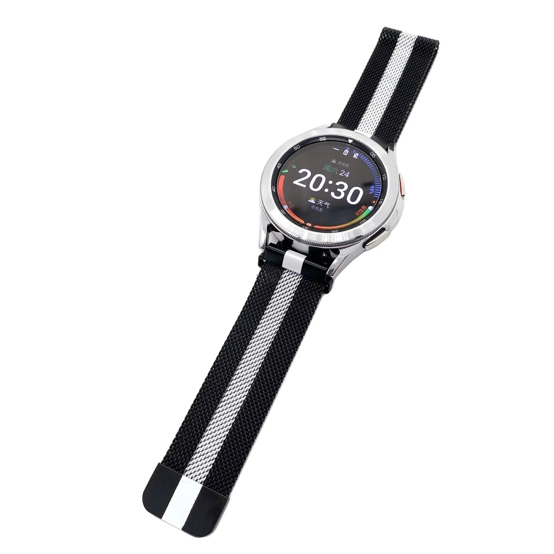 Bracelet milanais Gard Pro Health Smartwatch 3 - 48mm (noir/blanc)