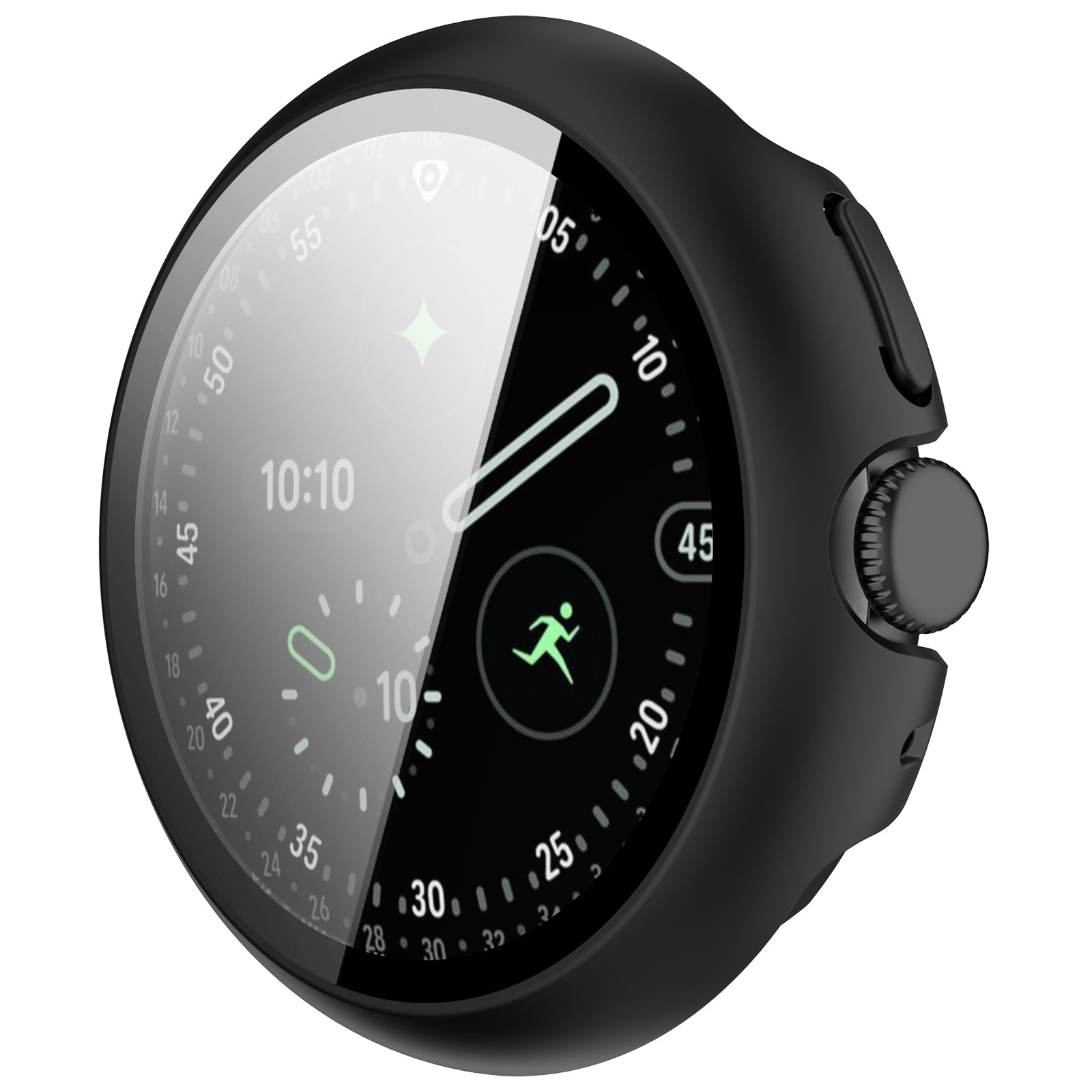 Coque résistant avec verre Google Pixel Watch 4 - 45mm (noir)