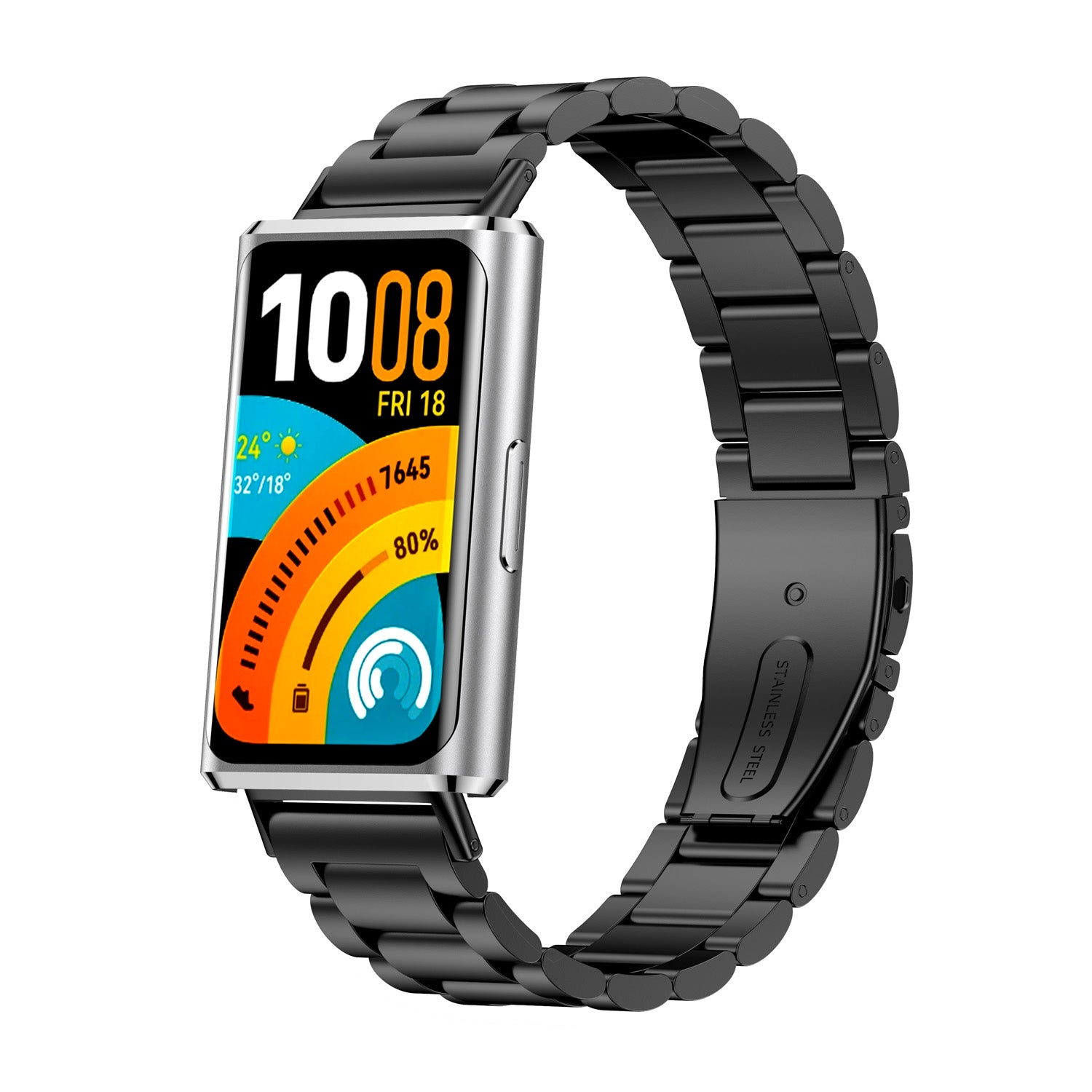 Bracelet acier Huawei Band 11 Pro (noir)