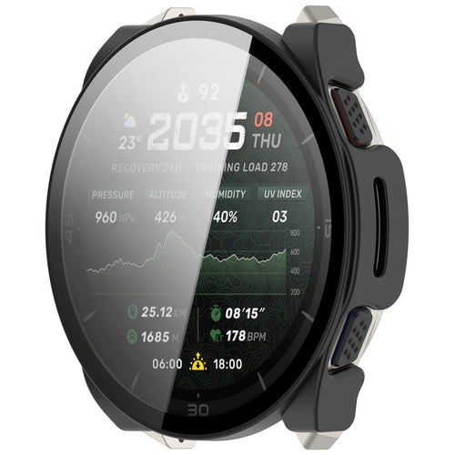 Coque rigide avec verre Amazfit Cheetah 2 Ultra (noir)