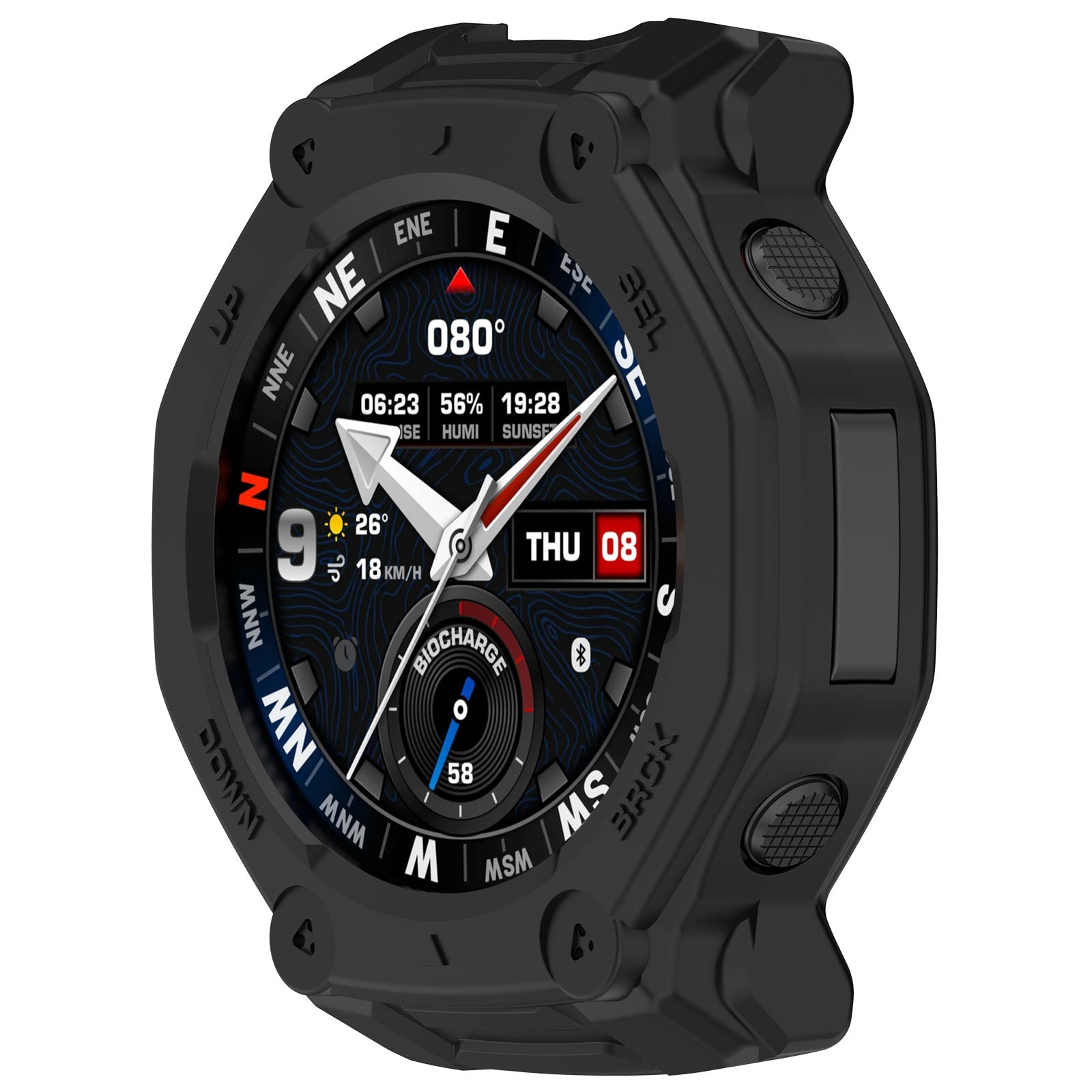 Coque TPU robuse Amazfit T-Rex 3 Pro - 44mm (noir)