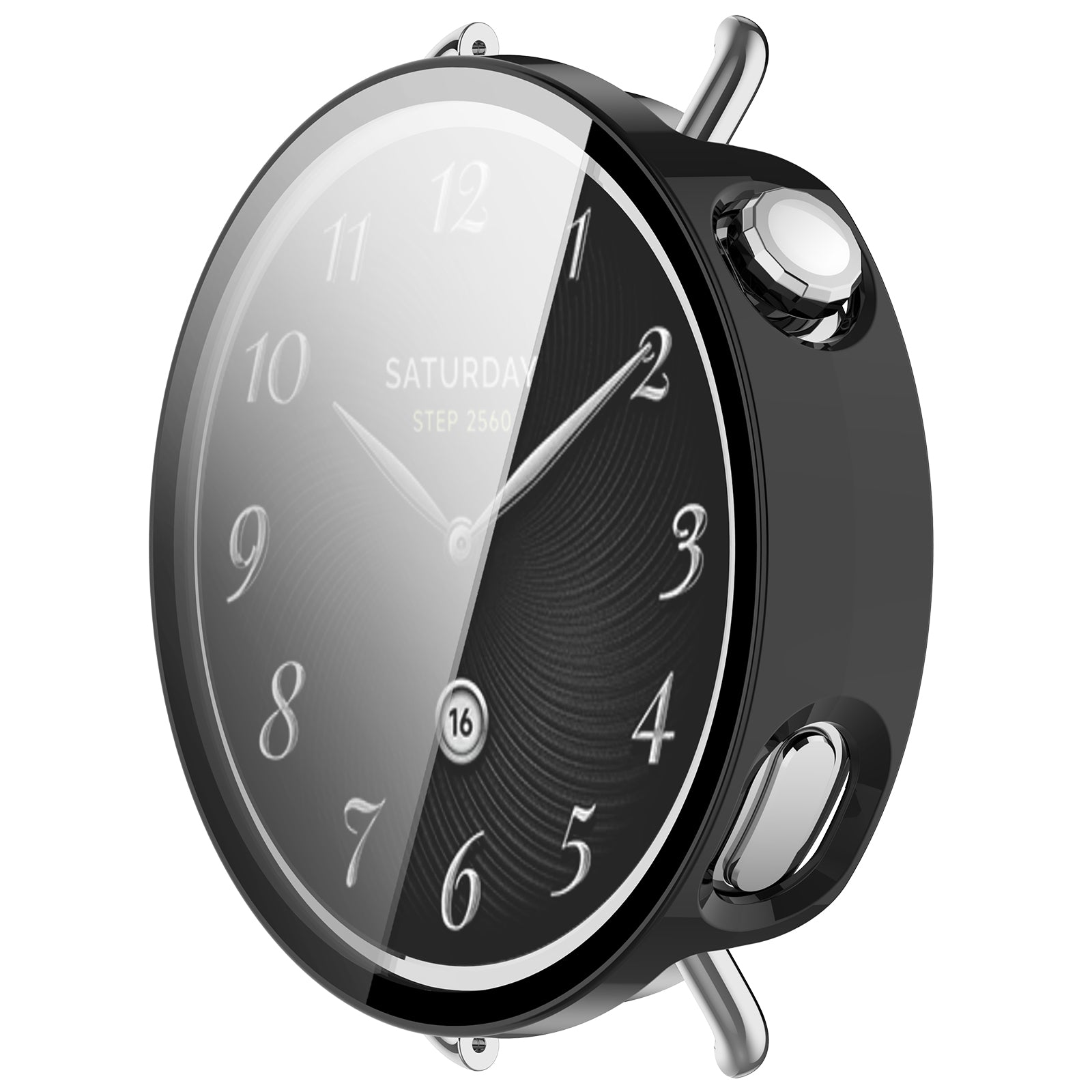 Coque PC avec verre Xiaomi Watch S4 - 41mm (noir)