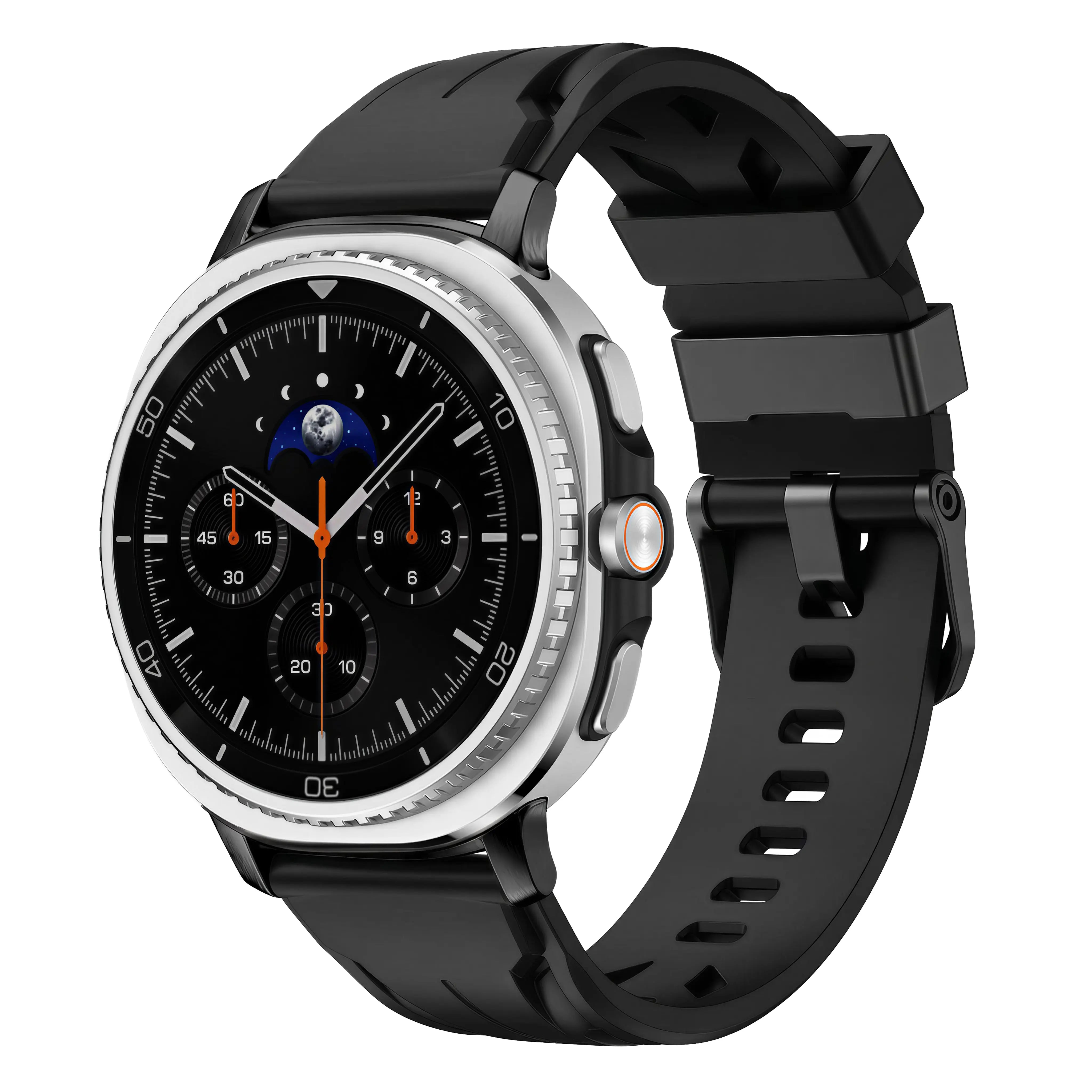 Samsung Galaxy Watch 9 - 44mm Race Silicone Strap (Black)
