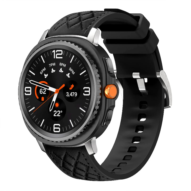 galaxy watch 8 40mm leather hybrid band black