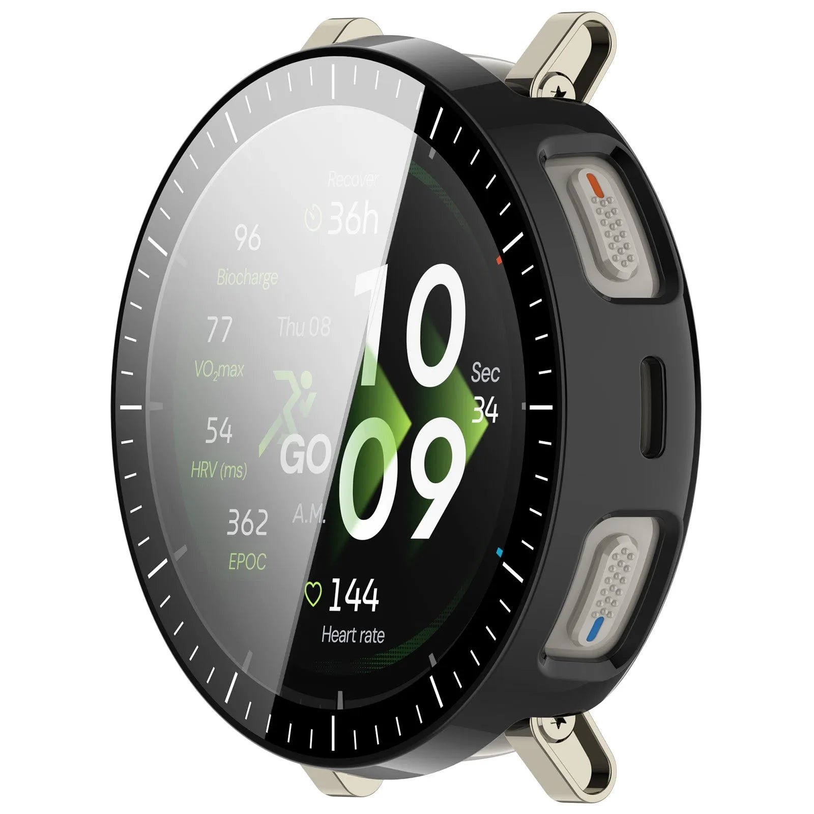 Amazfit Active 3 Premium PC Case with Glass (Black)