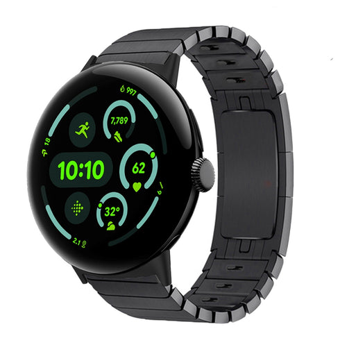 Bracelet métal premium à maillons Google Pixel Watch 5 - 45mm (noir)