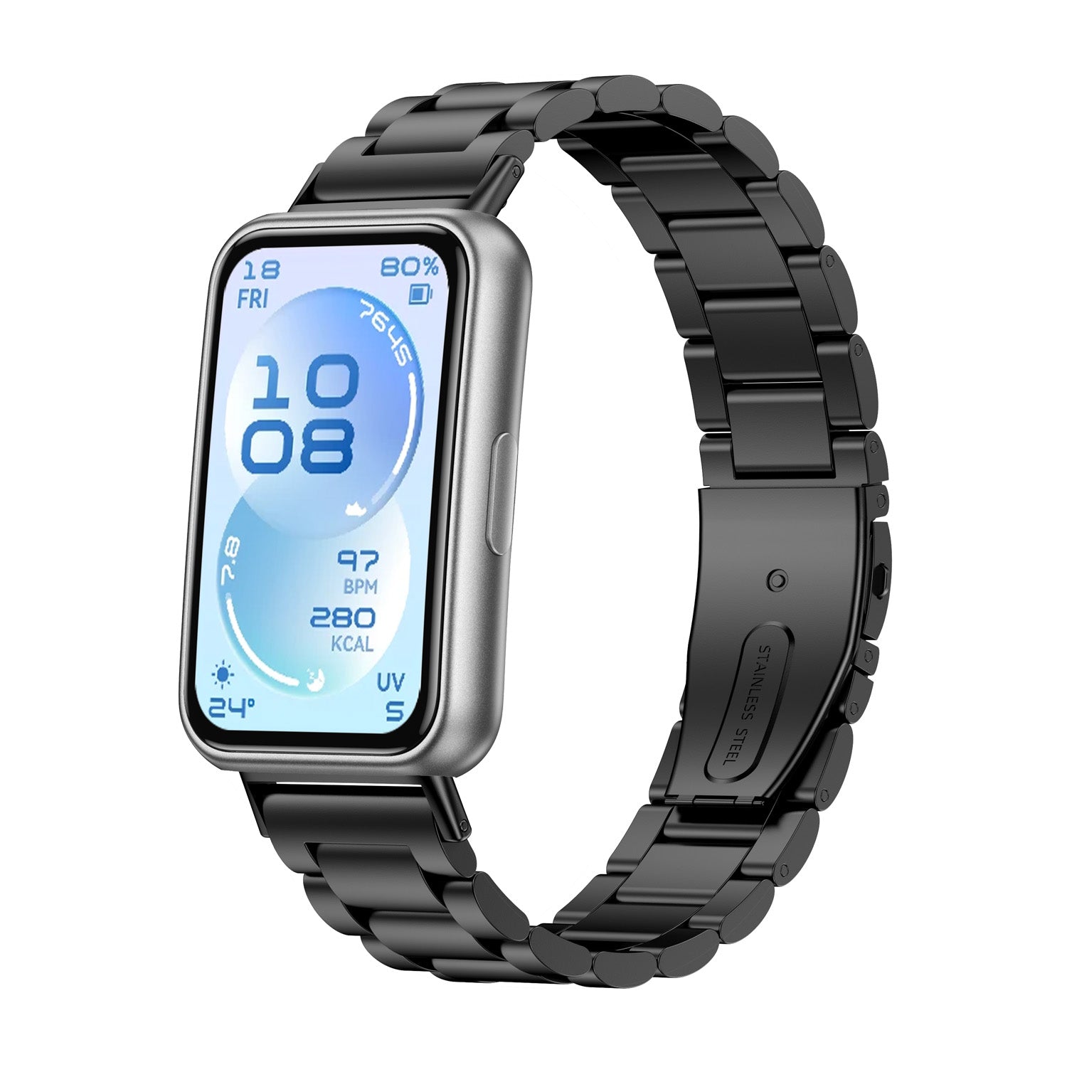 Bracelet acier Huawei Band 11 (noir)
