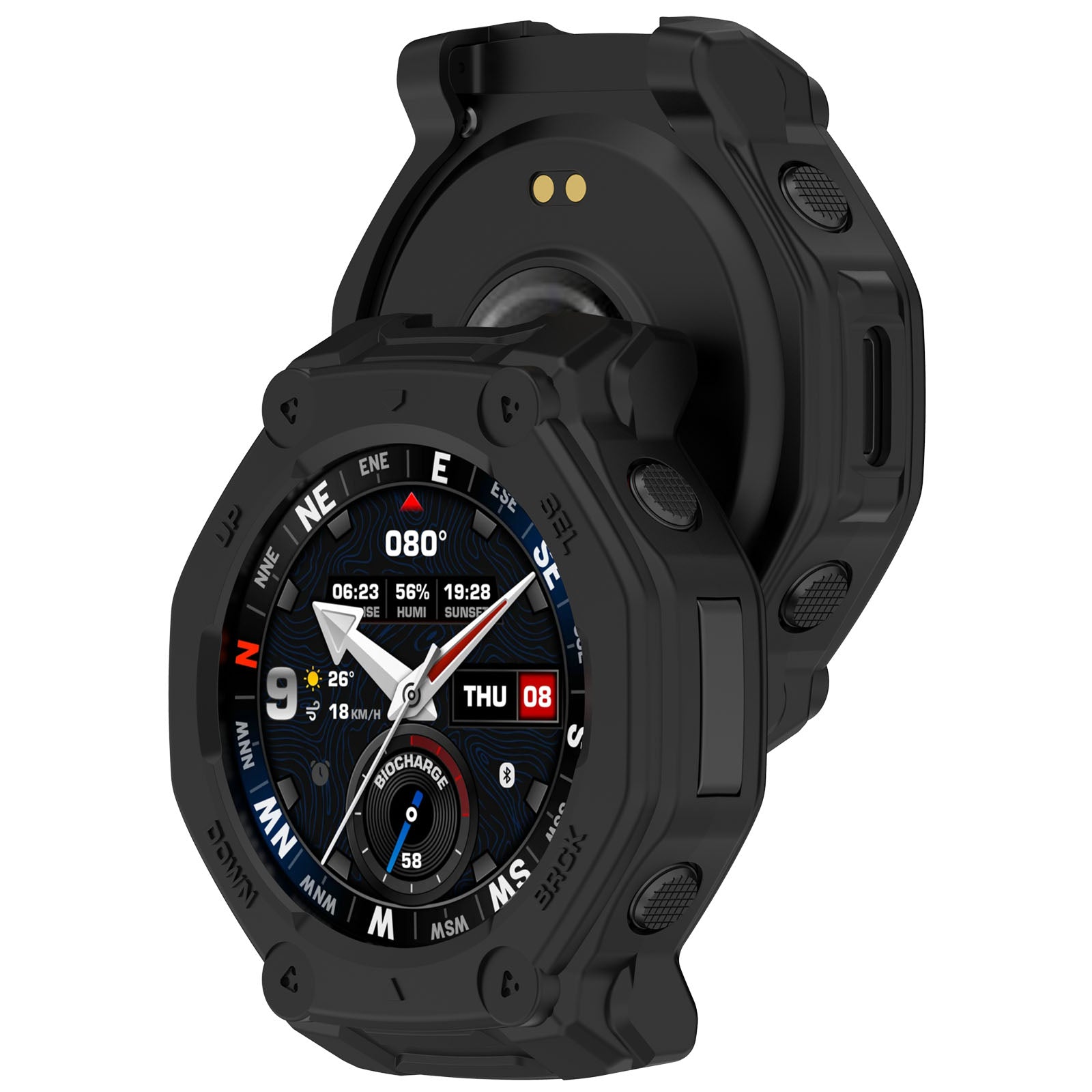 Coque TPU robuse Amazfit T-Rex 3 Pro - 44mm (noir)