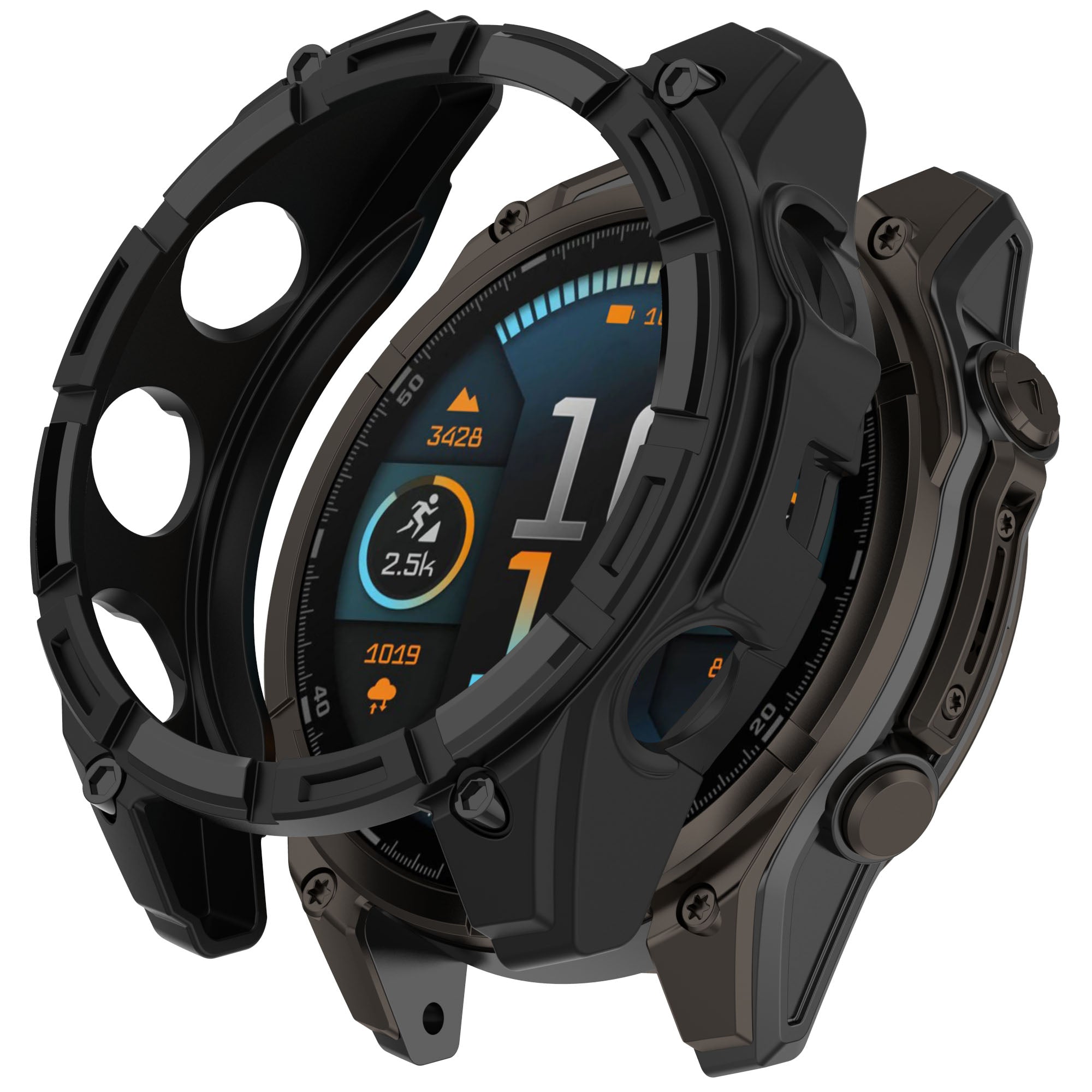 Coque TPU résistante Garmin Quatix 8 - 47mm (noir)