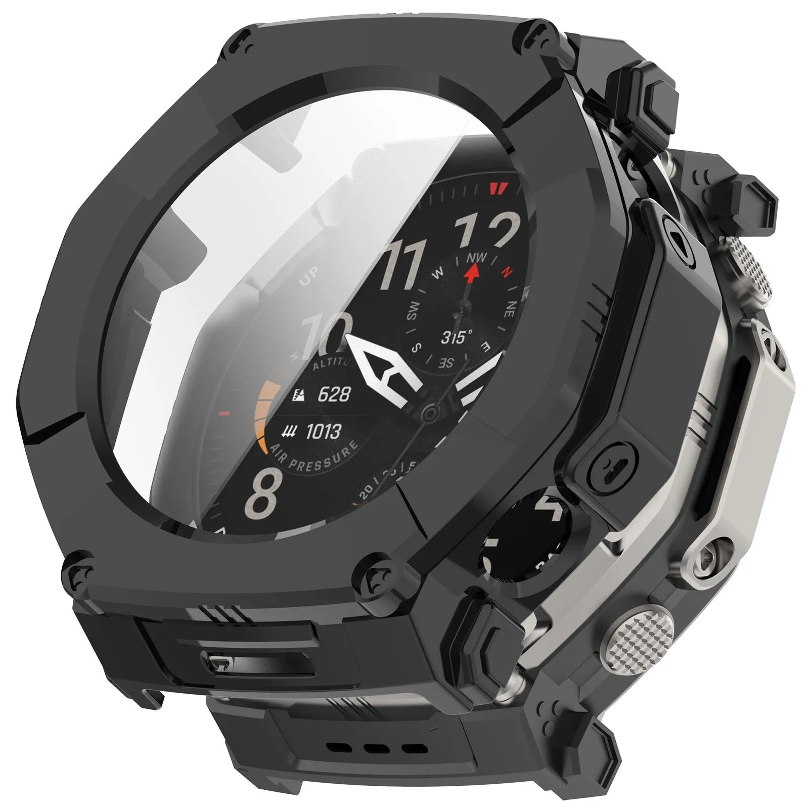 Amazfit T-Rex Ultra 2 PC Case with Glass (Black)