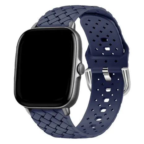 Bracelet silicone tissé Amazfit GTS 3 (bleu foncé)