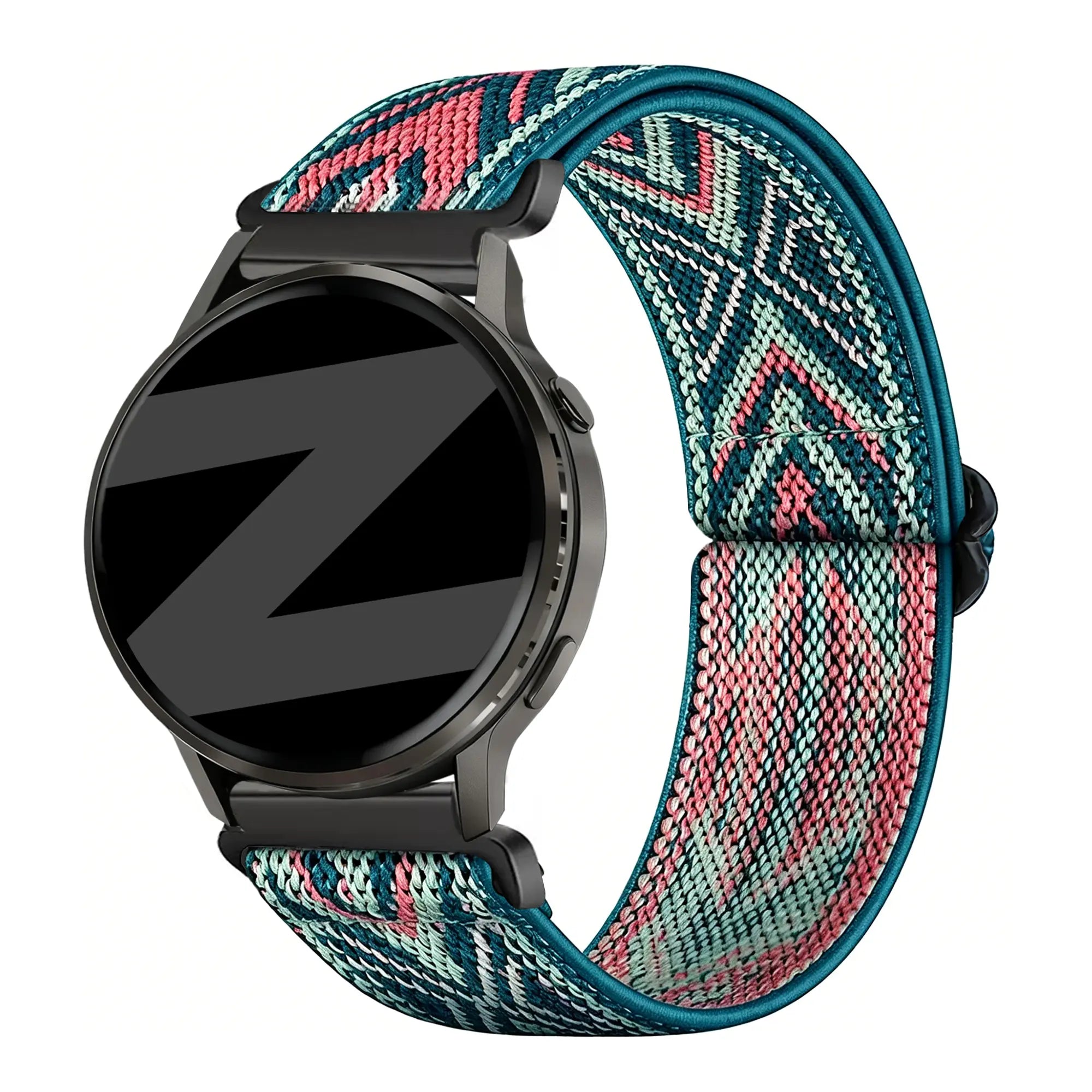 Bandz Garmin Forerunner 265s Elastic Nylon Strap (Blue Mix)