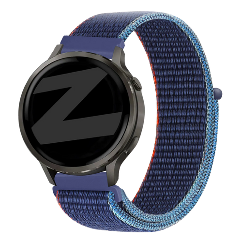 Bandz Bracelet nylon Loop Garmin Vivomove Sport (bleu foncé mix)