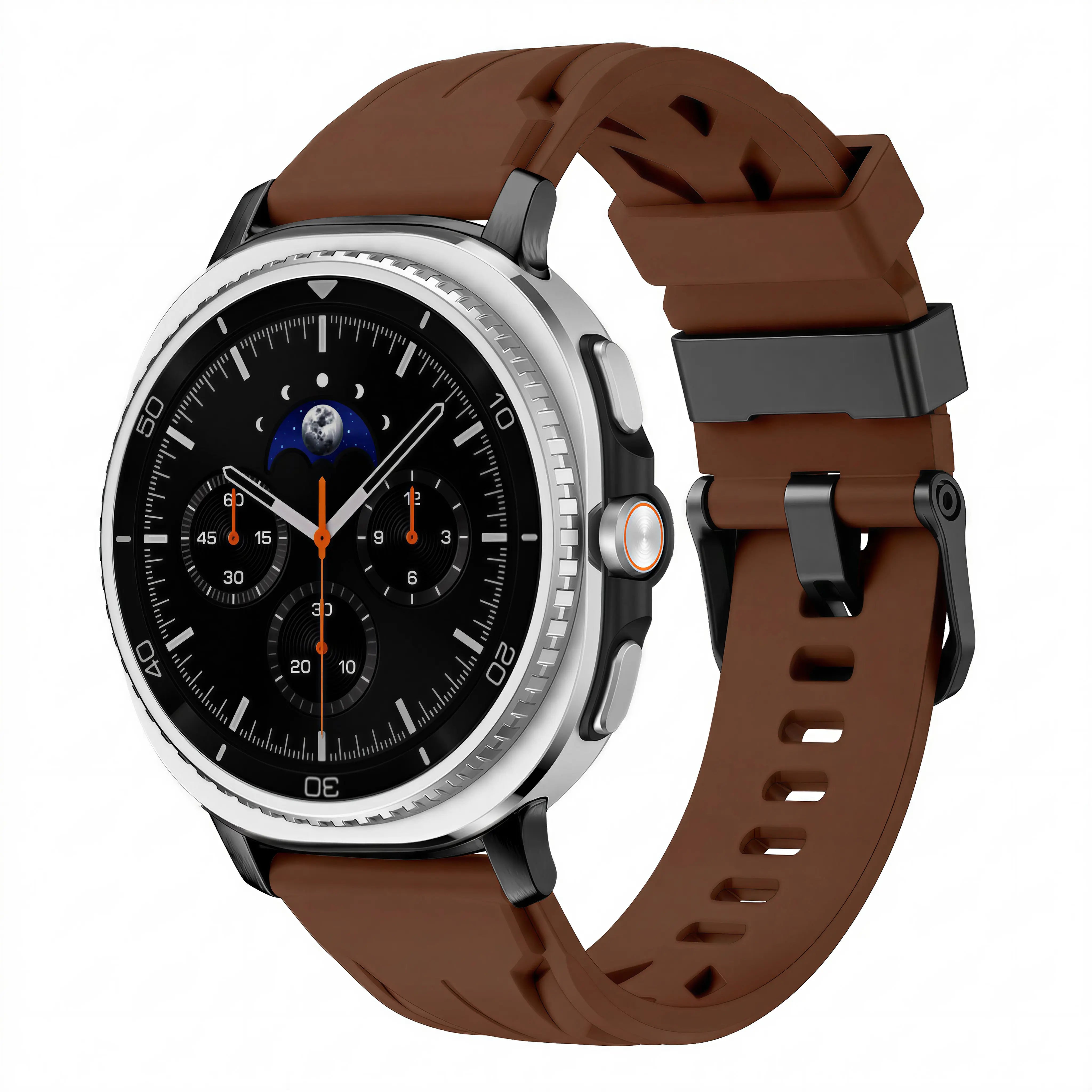 Bracelet silicone race Samsung Galaxy Watch 9 - 44mm (marron)