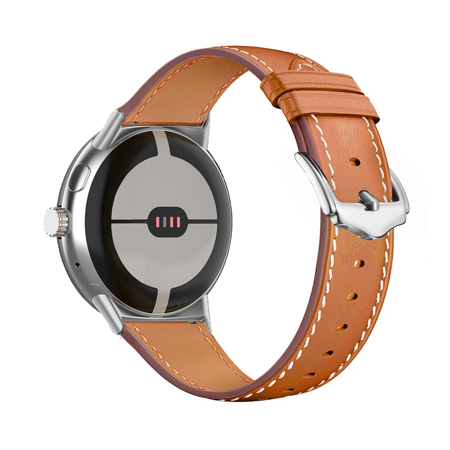Bracelet cuir moderne Google Pixel Watch 3 - 45mm (marron)