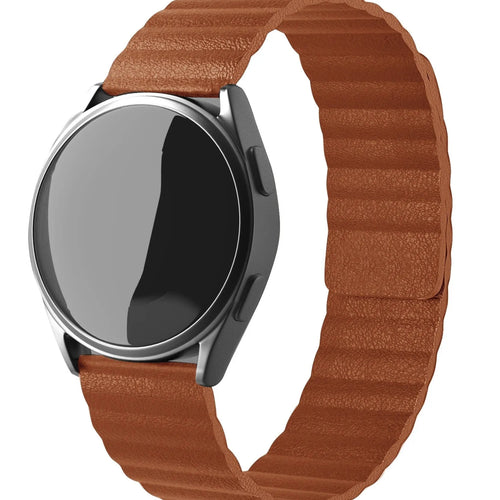 Bracelet cuir Loop Amazfit Bip U (Pro) (marron)