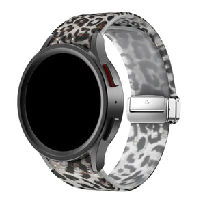 Bracelet brille dans le noir à fermoir Samsung Galaxy Watch 4 Classic 42mm Léopard