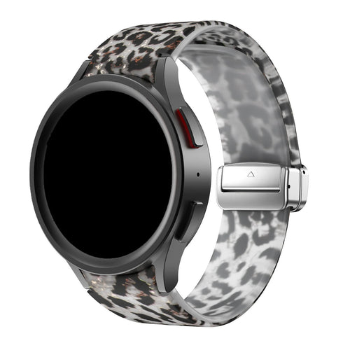 Bracelet brille dans le noir à fermoir Samsung Galaxy Watch 4 Classic 42mm Léopard