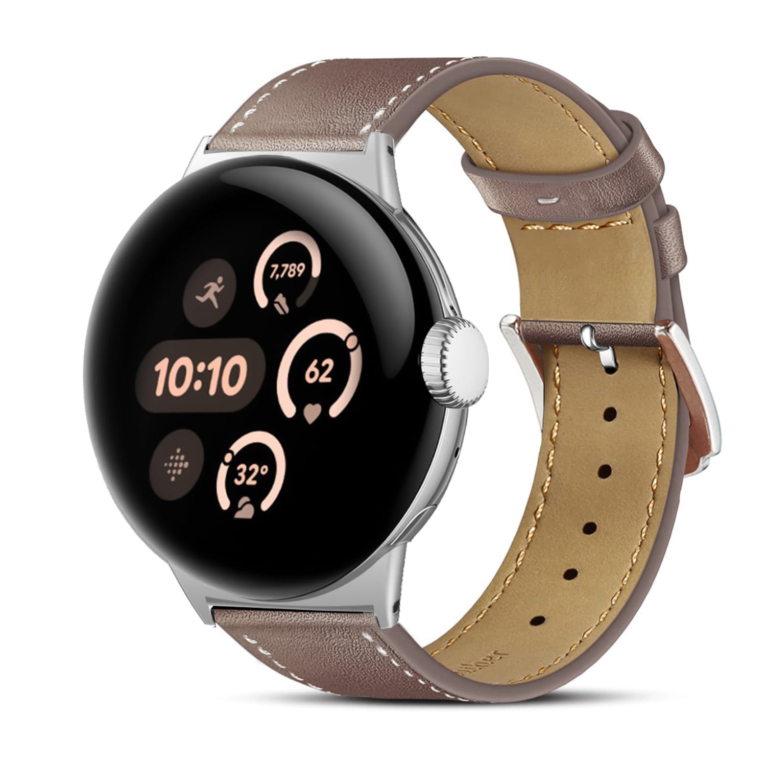 Bracelet cuir moderne Google Pixel Watch 3 - 45mm (coco)