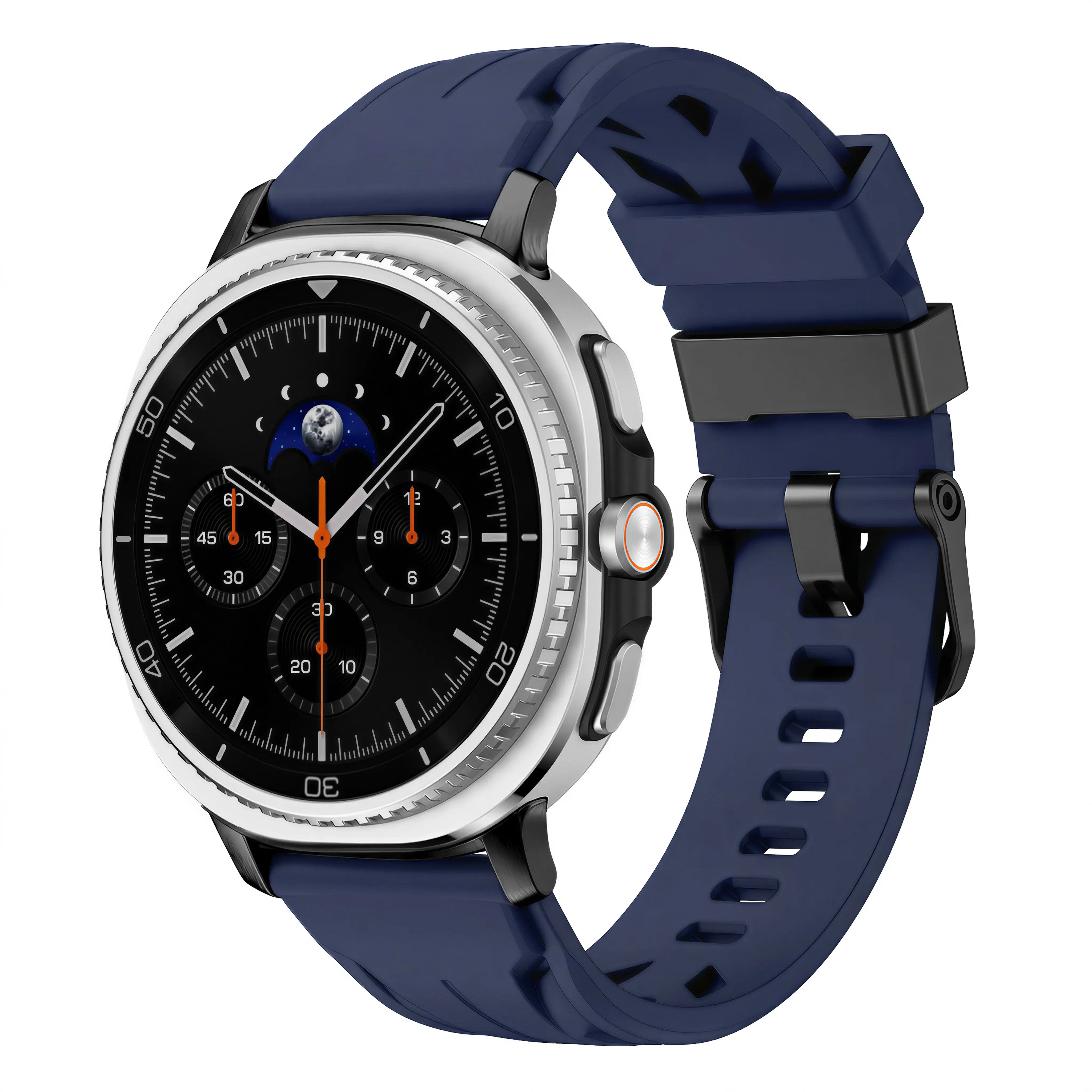 Bracelet silicone race Samsung Galaxy Watch 9 - 44mm (bleu foncé)